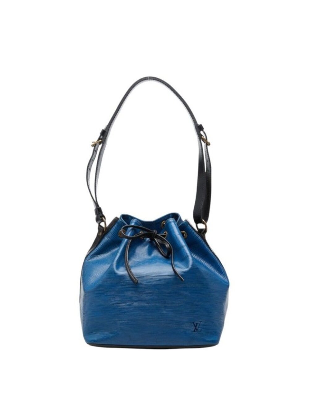 Louis Vuitton Epi Petit Noe Shoulder Bag Toledo Blue Noir Leather